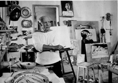 Picasso i sit atelier