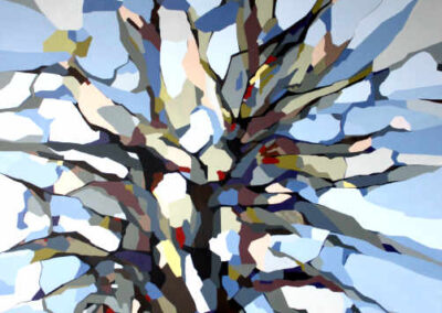 Abstrakt maleri af et træ