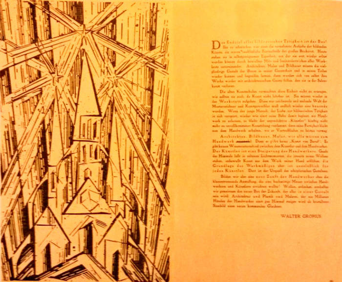 Bauhaus Manifest af Walter Gropius 