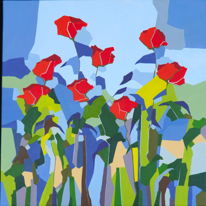 Abstrakt akryl maleri